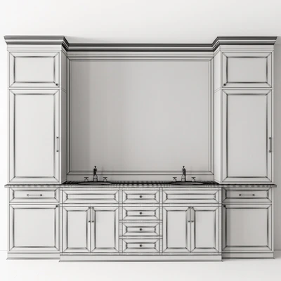Bathroom Set White and Gold - Set 33 — Ver 4