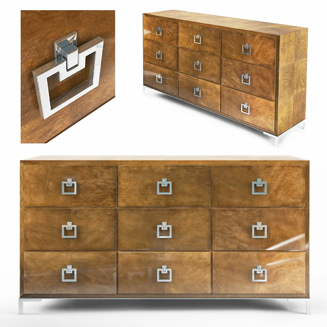BERNHARDT Soho Luxe Dresser / Soho Luxe Octagonal Mirror — Descargar