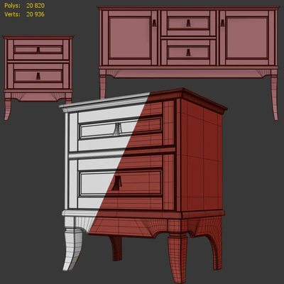 Комод  и тумба прикроватная Тельма, Гомельдрев . Dresser, nightstand — Вид 3