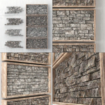 Built-in decorative panel made of bricks — Ver 1