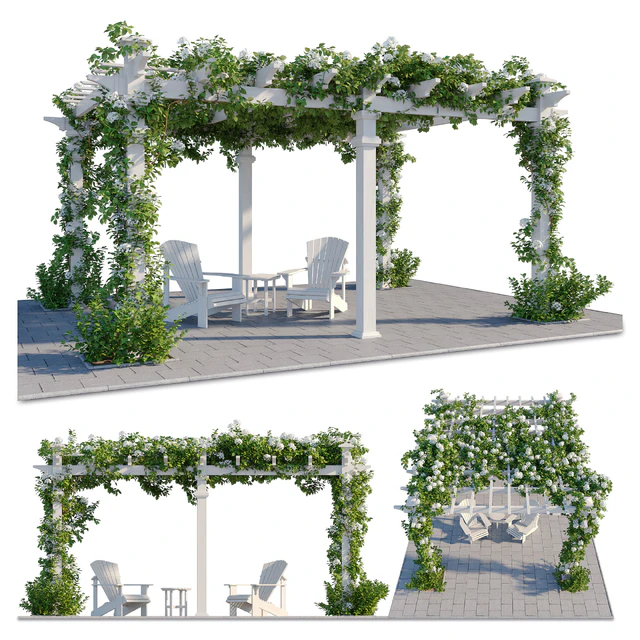 Pergola with Hydrangea — Descargar