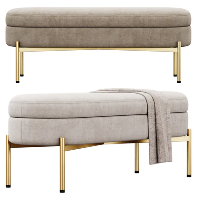 Chloe Storage Bench ottoman by Lumisource — Вид 4