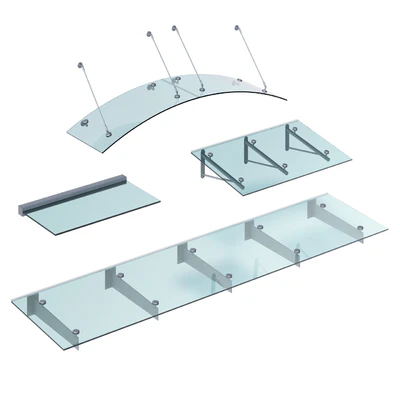 Set of glass visors Glasvordach — Ver 2