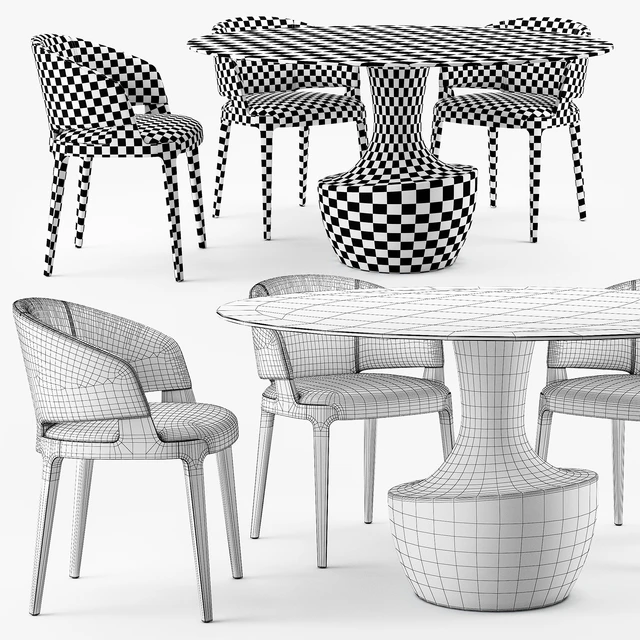 Potocco Velis tub chair Anfora table — Скачать