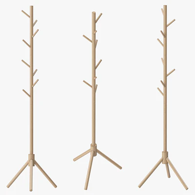 LENDRA Deluxe Wooden Coat Rack Tree — Ver 2