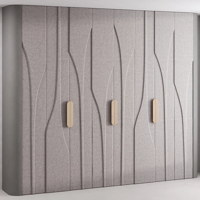 Wardrobe with abstract panel in 2 OPTIONS — Descargar