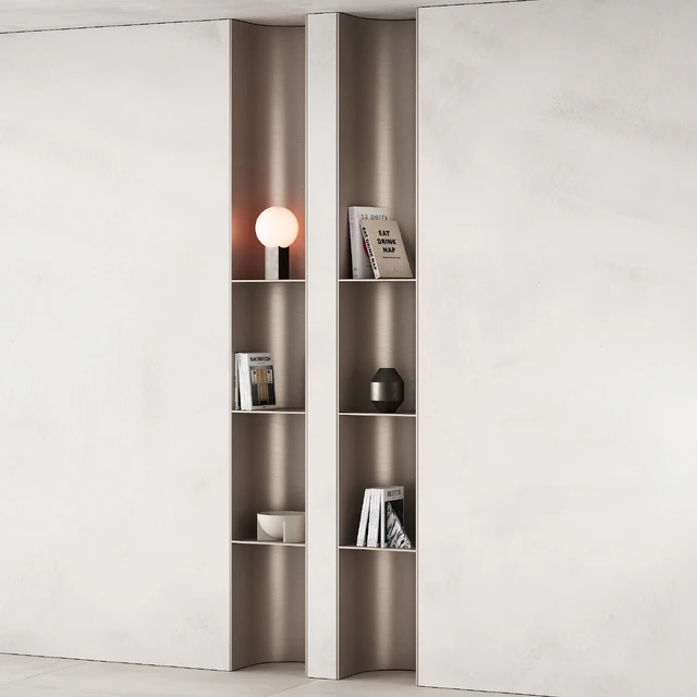 416 bookcase and rack 09 halfround semicircle arc modular shelfs 02 — Descargar