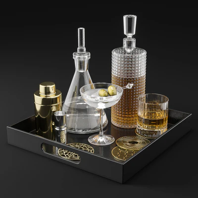 CB2 Barware Coffee Table Decor Set 1 — Вид 1