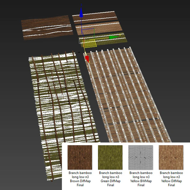 Branch bamboo long low n3 / Long bamboo branches No. 3 — Descargar