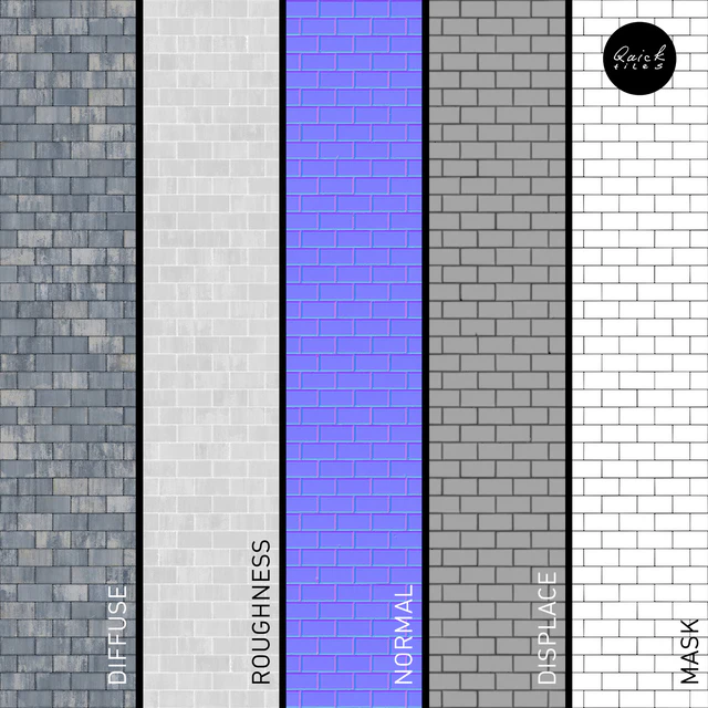 Set of 5 materials of colorful paving stones — Descargar
