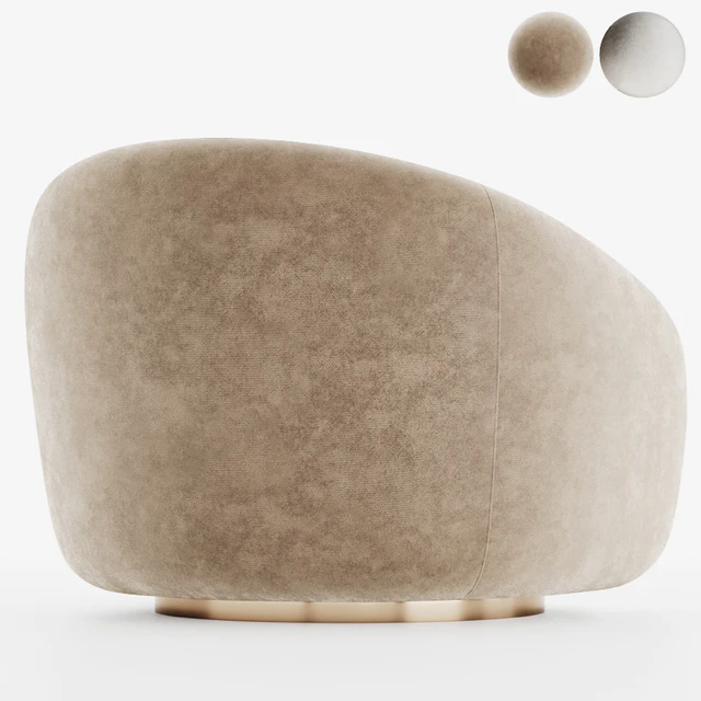 EICHHOLTZ Swivel Armchair BRICE Boucle Cream — Descargar