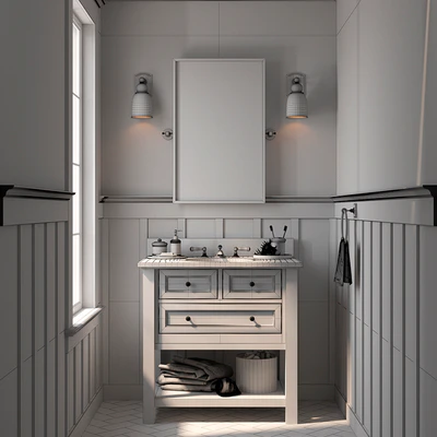 POTTERY BARN - CLASSIC SINGLE SINK VANITY — Ver 2