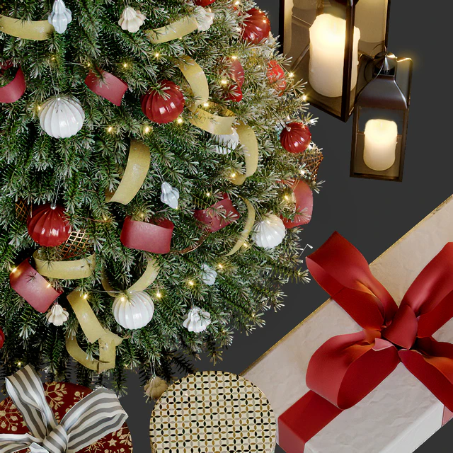 Christmas tree with decor 1 — Descargar
