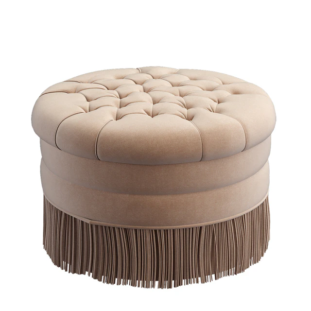 Round tufted ottoman — Download