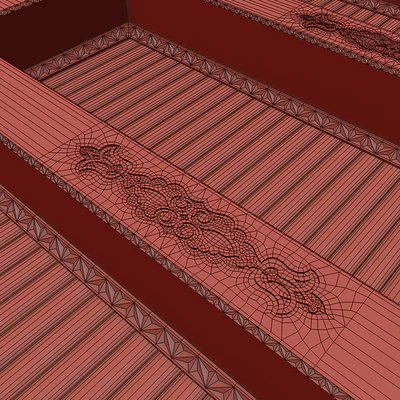 Uzbek carved beam — Ver 3
