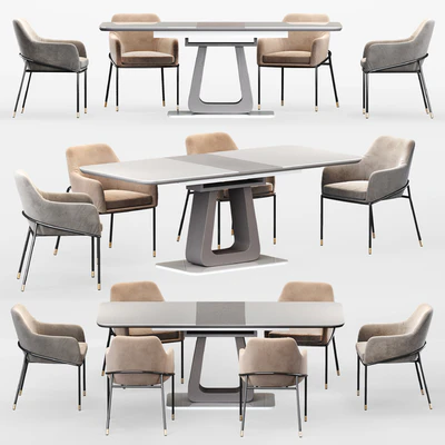 Sandra chair & Rosanna table / Rasonna & Sandra dining group — Ver 3