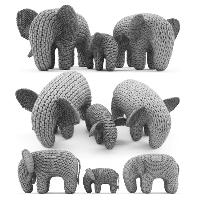 Knitted Elephants Toys — Descargar