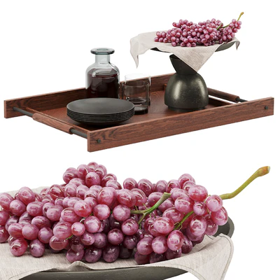 Decorative set with grapes — Ver 1