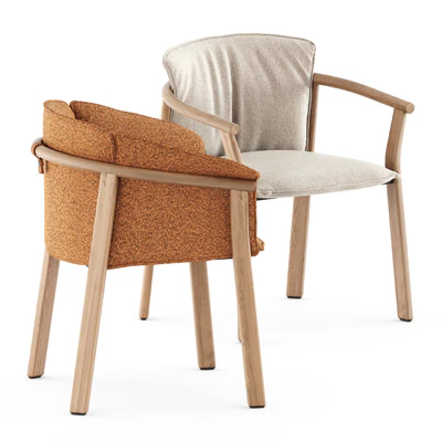 Lamorisse 3686 chair and 3687 chair by Pedrali and Grasshopper table by Karpenter — Вид 2