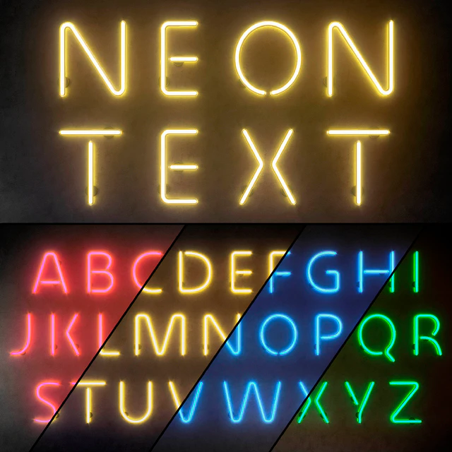 Light modules. Set 10. Neon Alphabet — Скачать