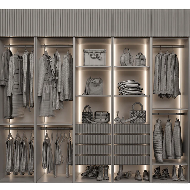 Wardrobe with glass doors 3 — Descargar