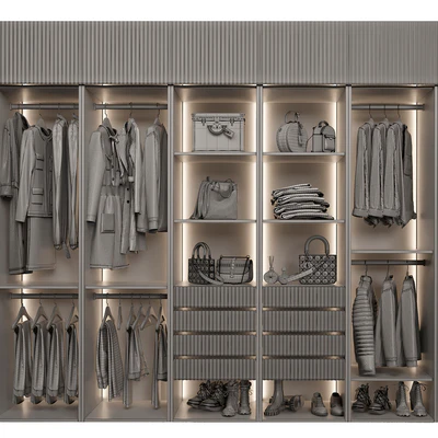 Wardrobe with glass doors 3 — Ver 3