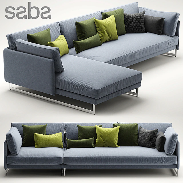 Sofa and chair Saba Italia LIVINGSTON Sofa — Descargar