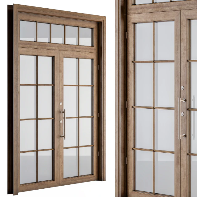 Wooden Vintage Glass Door — Скачать