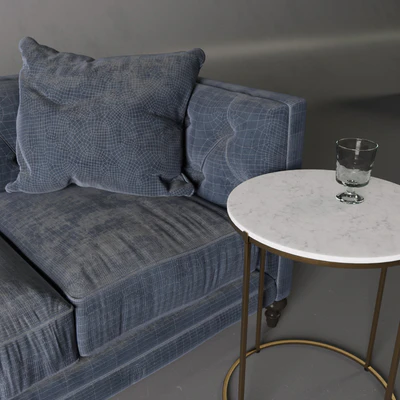 Leavenworth Side Table &  Graham Velvet Sofa — Вид 2