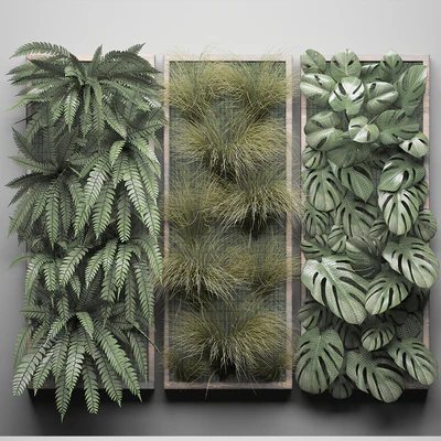 Vertical garden 29. Фитостена, картина, трава, папоротник, монстера, настенный декор, фитомодуль, вертикальный сад — Вид 3