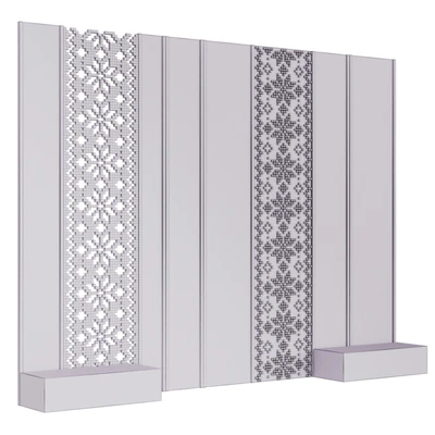 Wall panels headboard Russian ornament 021 — View 2