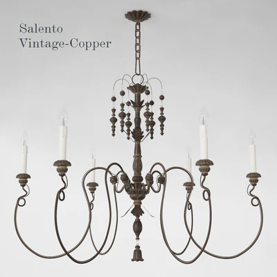 Lamp Salento Vintage Copper Six-Light Chandelier — Ver 1