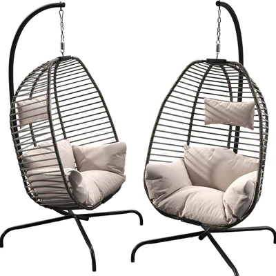 Hanging chair with frame — View 2