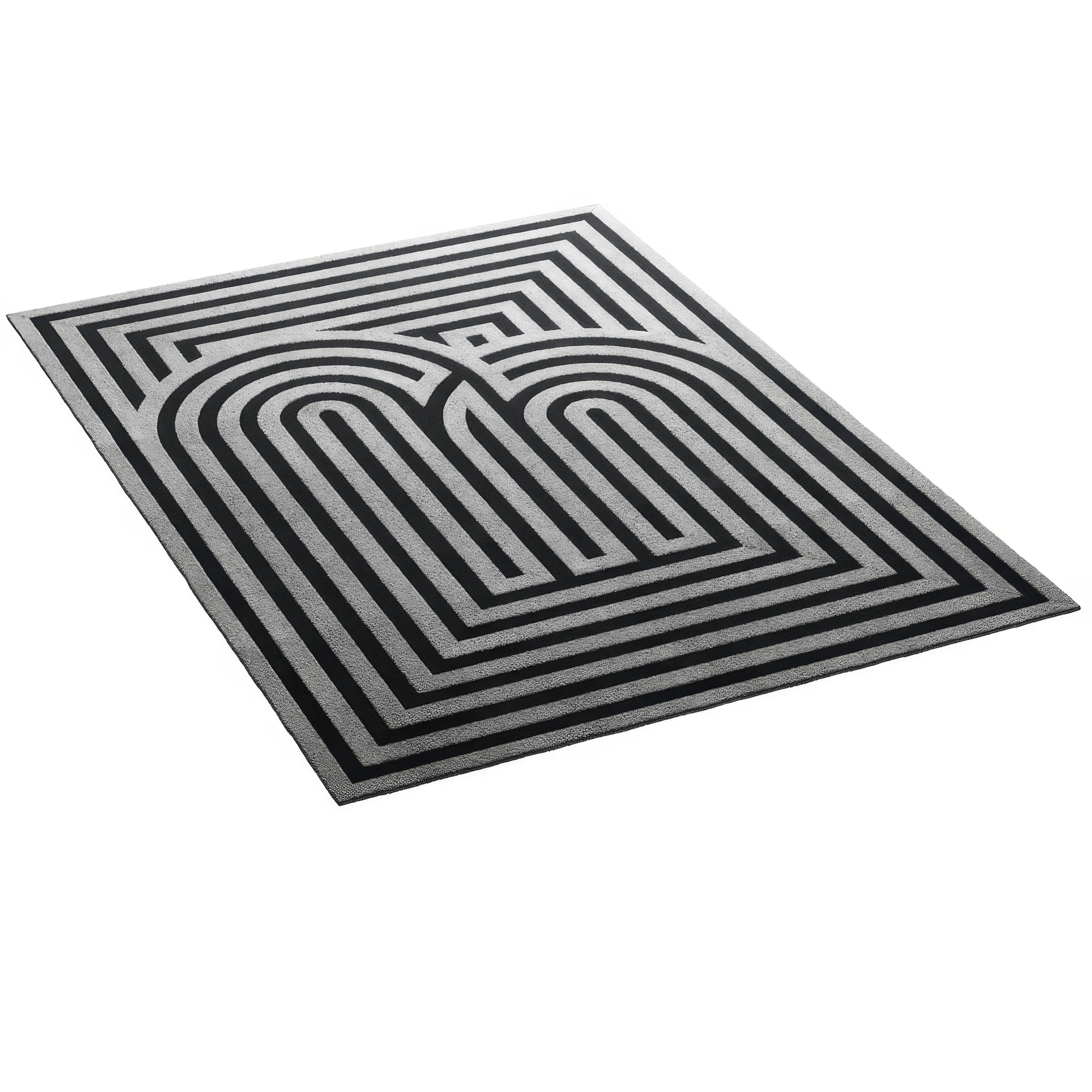 classic monochrome rectangular rug by feyyn — Download