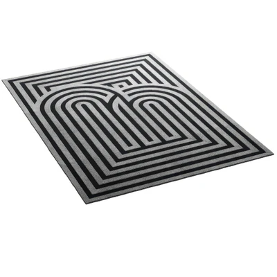 classic monochrome rectangular rug by feyyn — download