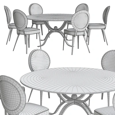 Luxurious Italian Designer Glass Dining Table — Вид 2