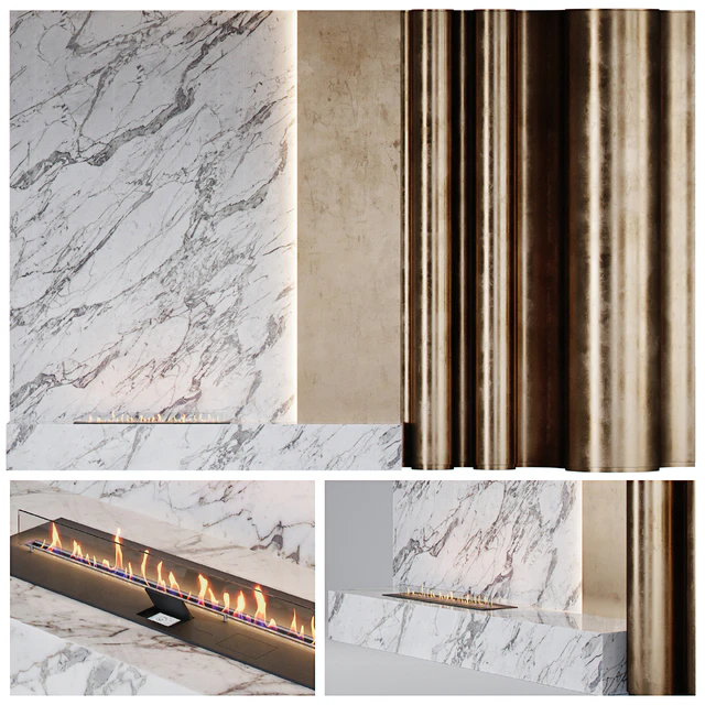 Decorative wall panels with fireplace | 02 — Descargar