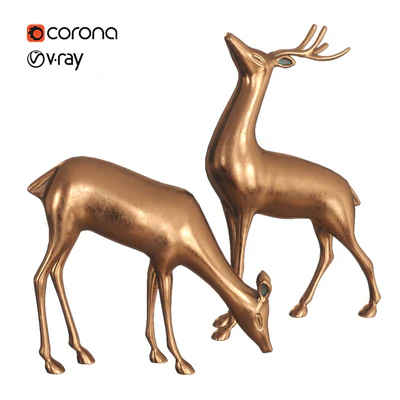 Vintage deer statue — Ver 1