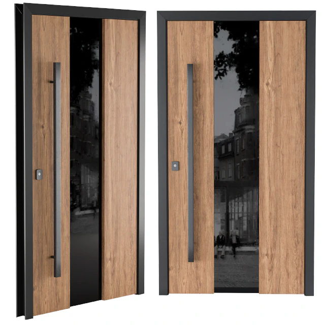 Door Wooden and Glass — Descargar