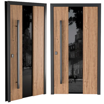 Door Wooden and Glass — Ver 1