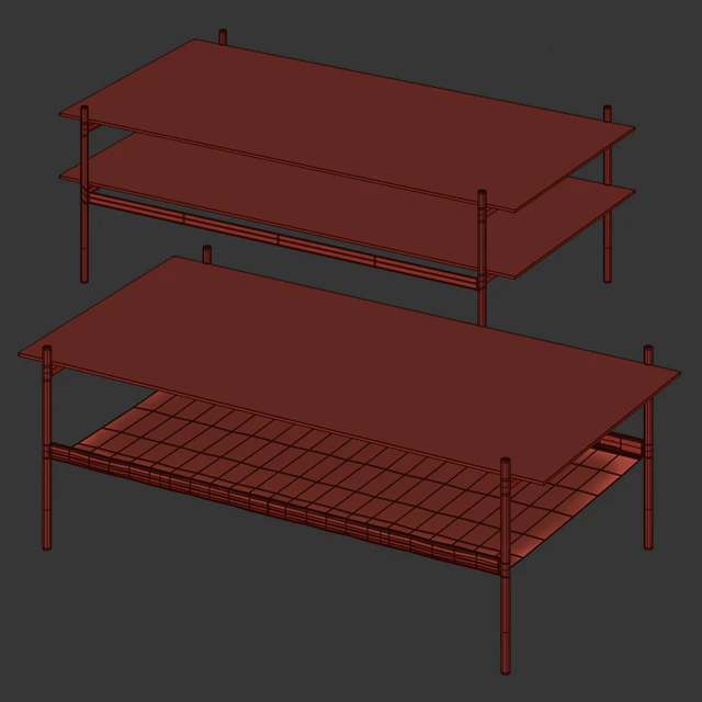 Coffee table Duotone Rectangular — Download