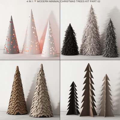 238 happy new year 02 modern christmas trees 02 — Ver 1
