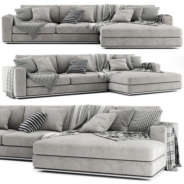 Minotti Hamilton Chaise Longue Sofa — Descargar