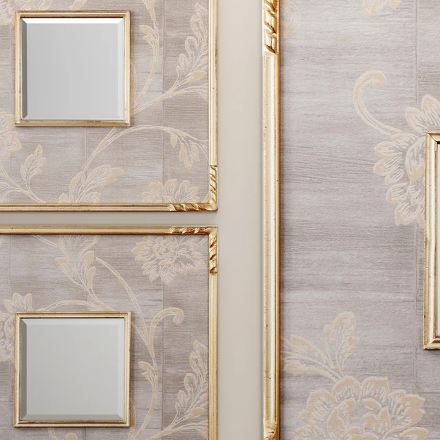 Evelyn Square Mirror, luxury, golden, decorative, frame, Uttermost, wall decor, decorative, interior, mirror — Descargar