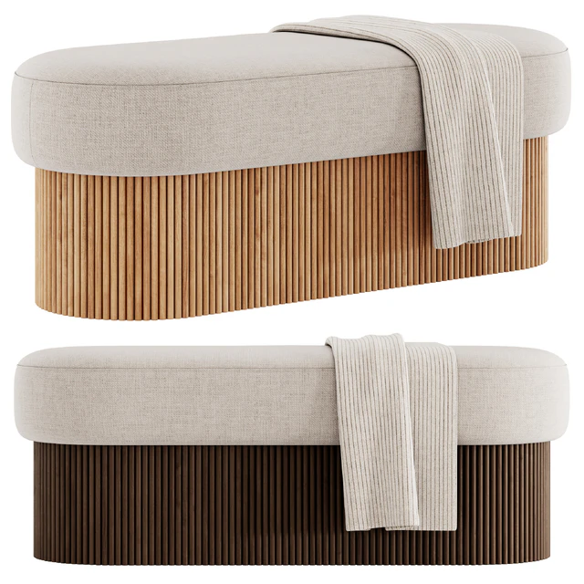 Bench and pouf Nala By Westwing Collection — Descargar