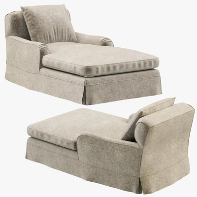 Restoration Hardware Belgian Classic Roll Arm Slipcovered Chaise — Ver 1