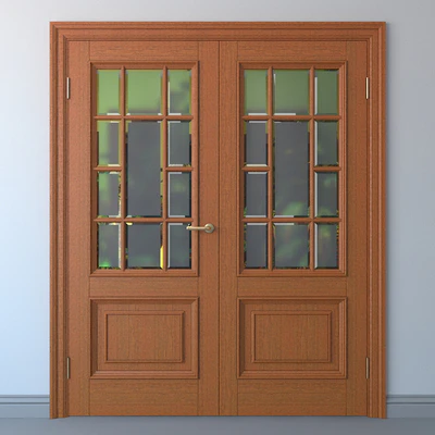 Classic paneled door with glazing — Ver 1