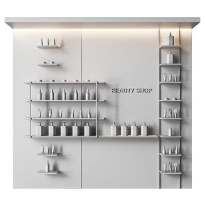Glowing shelves for a cosmetics store — Ver 3