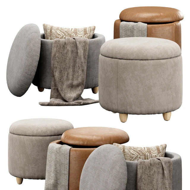 Louise Storage Ottoman set — Скачать