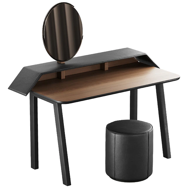 327 Vanity Desk 04 Tolda Desk by Miniforms and Fredericia Mono Pouf — Скачать